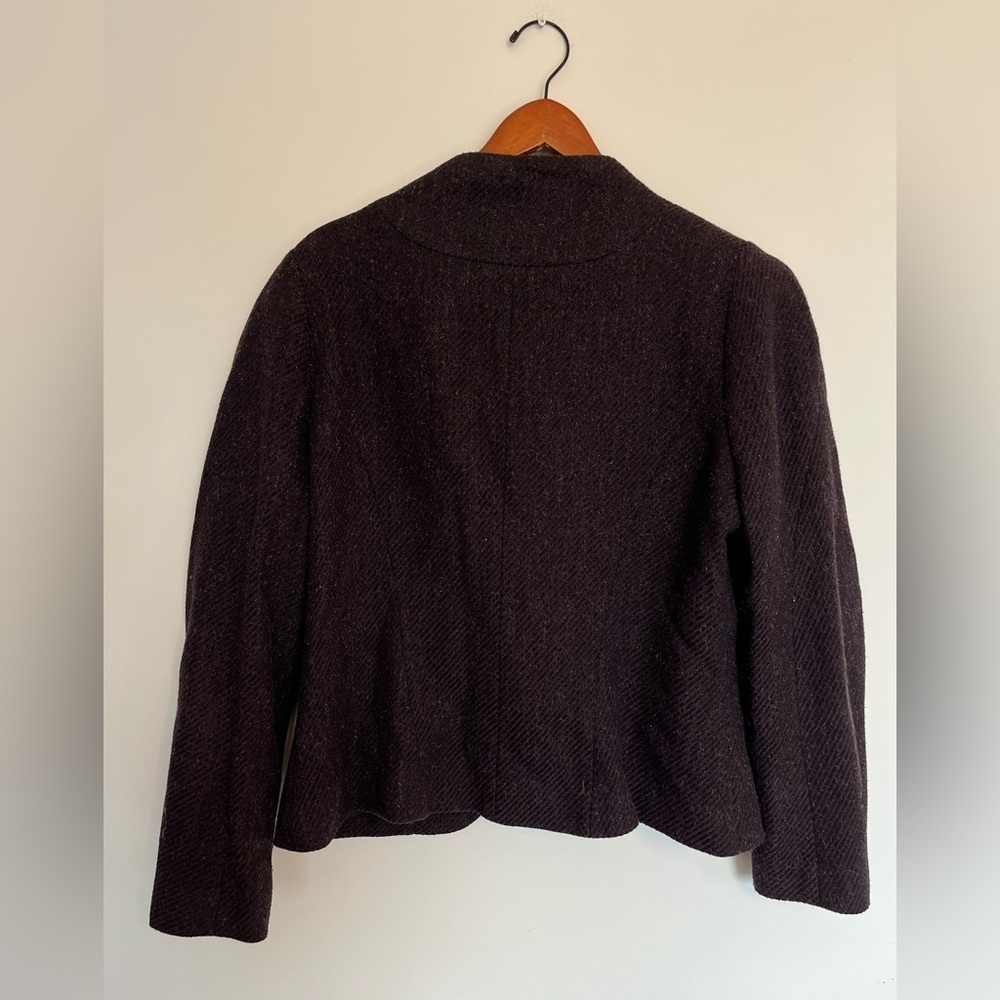 Christian Chenail candian designer  Women's Dark wool Blazer and skirt size 14 - Picture 3 of 11